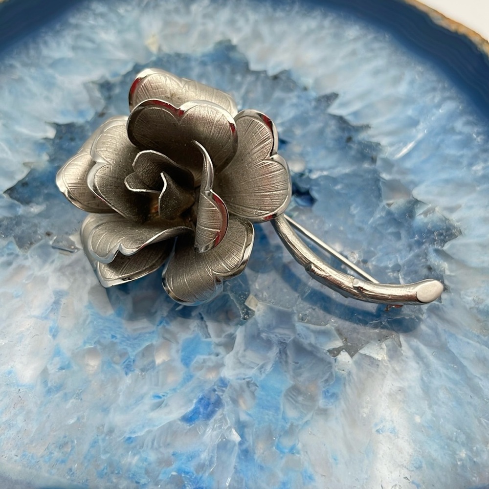 Bond Boyd Sterling rose brooch